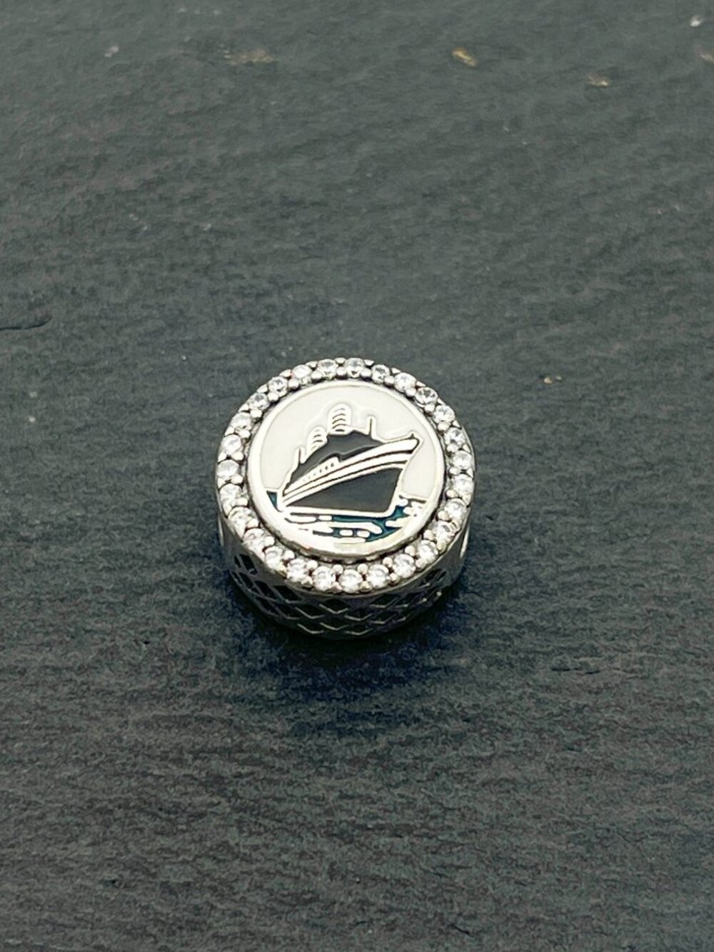 Pandora Alaska Engraved Cruise Ship Polar Bear Bead Charm Jewelry